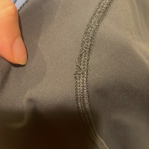 Womens Lululemon Running Zip Pocket Gray Carolina Blue Waisted Band Tigh… - Picture 8 of 9